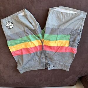 Vans Striped Board Shorts Bathing Swim Suit